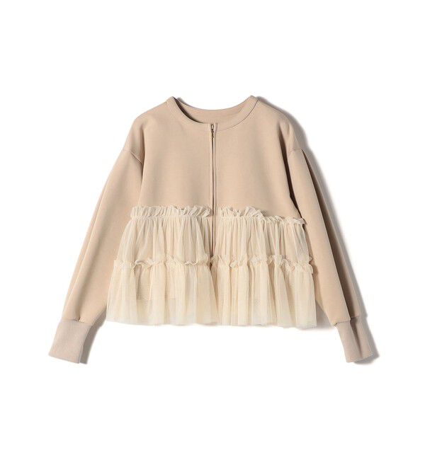 SHIPS for women「【WEB限定】 〈手洗い可能〉ダンボール &times; チュール ジップ 羽織」|その他|