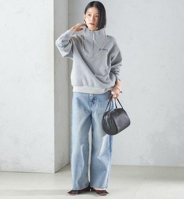 SHIPS for women「【SHIPS別注】LOGAN KNITTING MILLS: ハーフ ジップ プルオーバー」|スウェット・ジャージ|