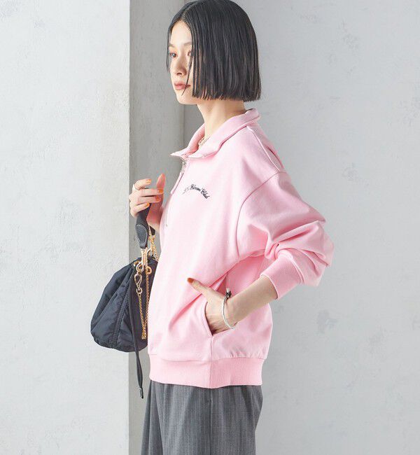 SHIPS for women「【SHIPS別注】LOGAN KNITTING MILLS: ハーフ ジップ プルオーバー」|スウェット・ジャージ|