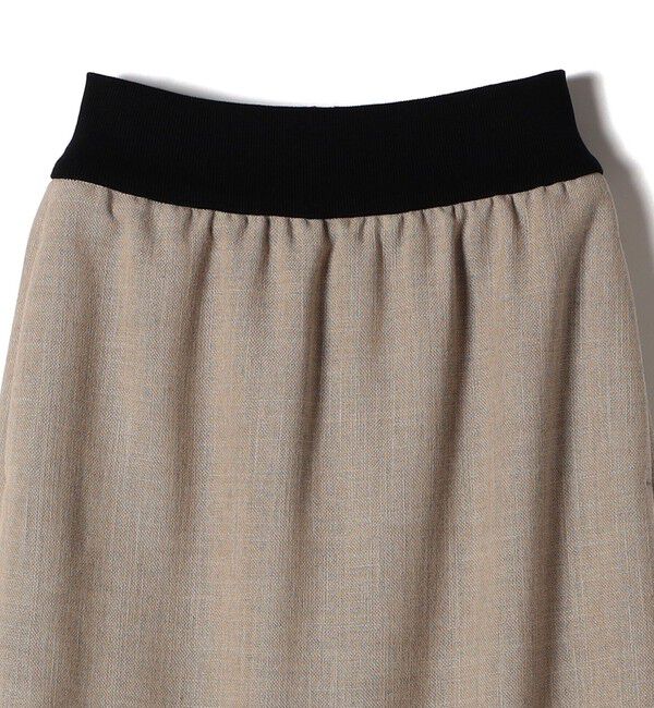 SHIPS for women「〈手洗い可能〉Asami 麻調合繊 ウエスト リブ タイト スカート」|タイト|
