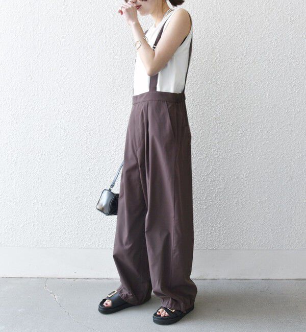 SHIPS any「SHIPS any:〈洗濯機可能〉ドロスト ワイド サロペット &times; ノースリーブ TEE セット」|その他|