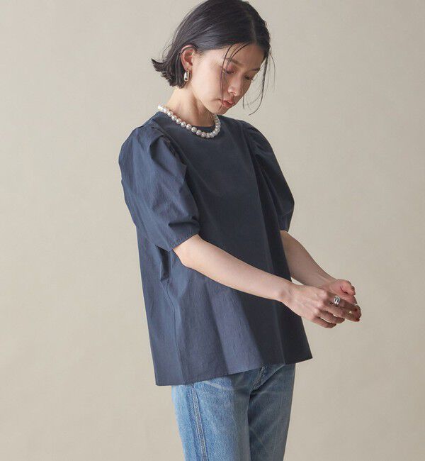 SHIPS for women「SHIPS NINE CASE:〈手洗い可能〉パフ スリーブ ブラウス」|シャツ・ブラウス|