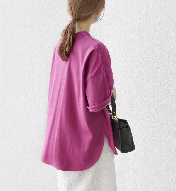 SHIPS any「《一部予約》SHIPS any:〈接触冷感/汗染み防止加工/洗濯機可能〉ラウンドヘム クルー ビッグ TEE」|Tシャツ・カットソー|