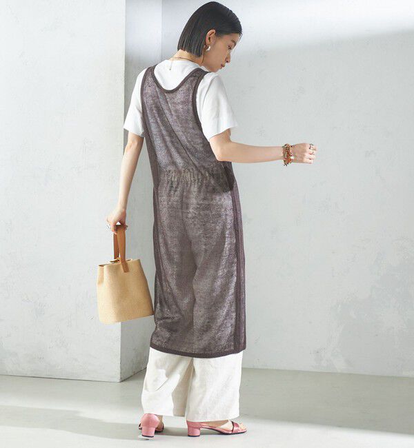 SHIPS for women「〈手洗い可能〉前後 2WAY イタリアン シアー リネン ワンピース」|ワンピース|