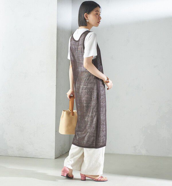SHIPS for women「〈手洗い可能〉前後 2WAY イタリアン シアー リネン ワンピース」|ワンピース|