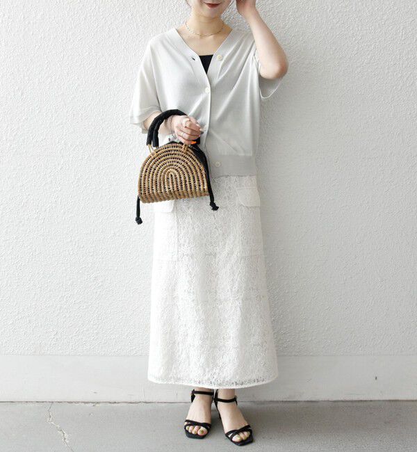 SHIPS any「《一部予約》SHIPS any:〈接触冷感/手洗い可能〉Vネック ドルマン ミディ カーディガン」|カーディガン|