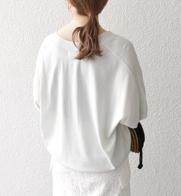 SHIPS any「《一部予約》SHIPS any:〈接触冷感/手洗い可能〉Vネック ドルマン ミディ カーディガン」|カーディガン|