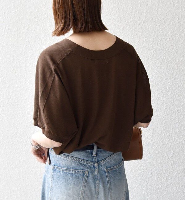 SHIPS any「《一部予約》SHIPS any:〈接触冷感/手洗い可能〉Vネック ドルマン ミディ カーディガン」|カーディガン|