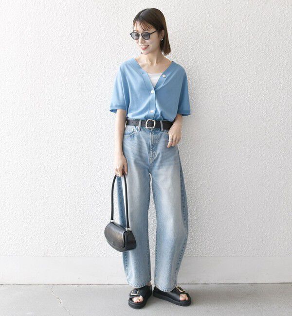 SHIPS any「《一部予約》SHIPS any:〈接触冷感/手洗い可能〉Vネック ドルマン ミディ カーディガン」|カーディガン|