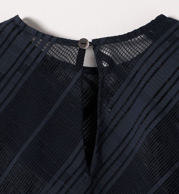 SHIPS any「SHIPS any:〈洗濯機可能〉シアー チェック ドルマン シャーリング パフ ブラウス」|シャツ・ブラウス|