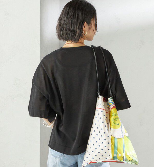 SHIPS for women「〈手洗い可能〉18G コットン ナイロン ワイド スリーブ プルオーバー」|ニット・セーター|