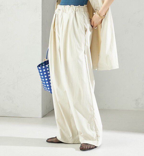 SHIPS for women「maroba:＜手洗い可能＞ドロスト ラッシュ パンツ」|その他|ナチュラル