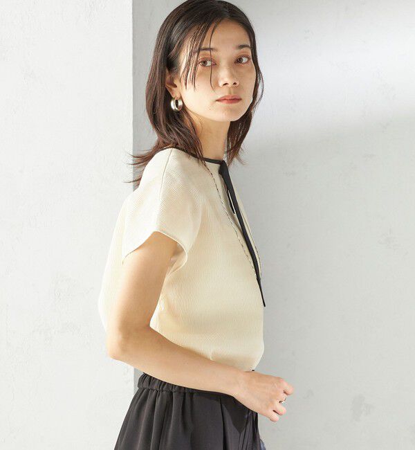 SHIPS for women「〈手洗い可能〉ウェーブ プリーツ 前後 2WAY ブラウス」|シャツ・ブラウス|