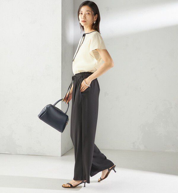 SHIPS for women「〈手洗い可能〉ウェーブ プリーツ 前後 2WAY ブラウス」|シャツ・ブラウス|