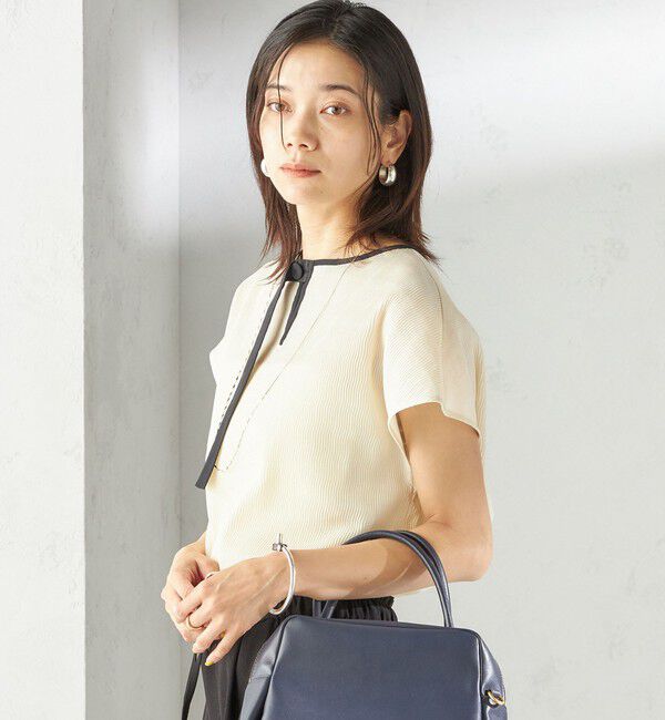 SHIPS for women「〈手洗い可能〉ウェーブ プリーツ 前後 2WAY ブラウス」|シャツ・ブラウス|