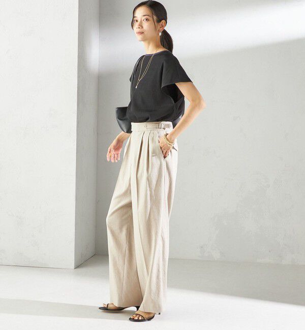 SHIPS for women「〈手洗い可能〉ウェーブ プリーツ 前後 2WAY ブラウス」|シャツ・ブラウス|