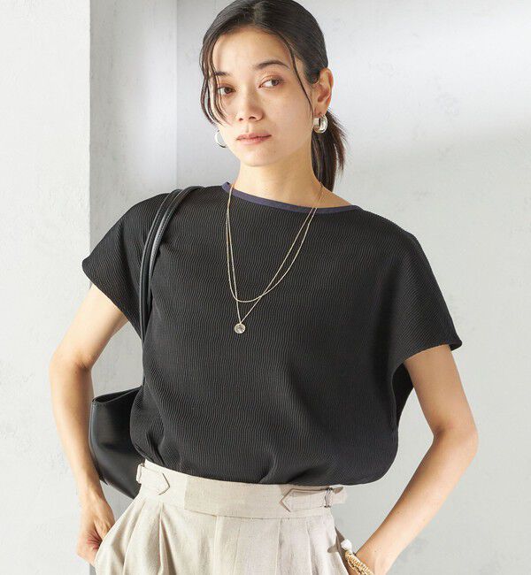 SHIPS for women「〈手洗い可能〉ウェーブ プリーツ 前後 2WAY ブラウス」|シャツ・ブラウス|