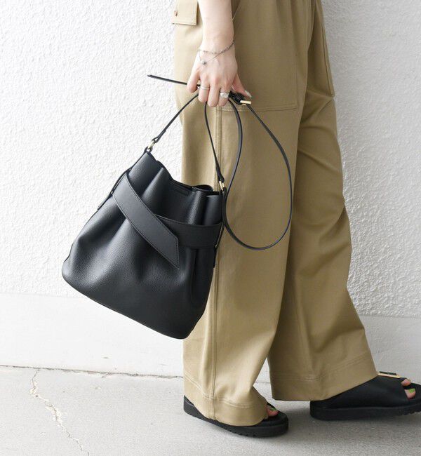 SHIPS any「SHIPS any: ベルト デザイン 巾着 ショルダー バッグ」|ショルダー・メッセンジャー|