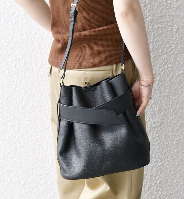 SHIPS any「SHIPS any: ベルト デザイン 巾着 ショルダー バッグ」|ショルダー・メッセンジャー|