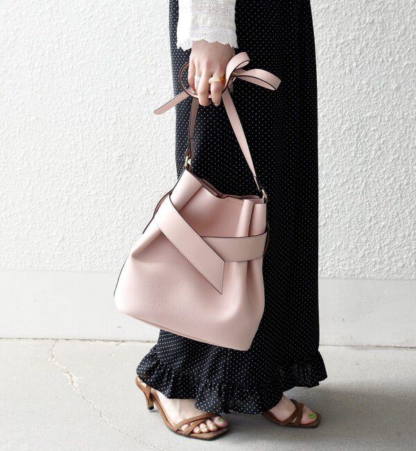 SHIPS any「SHIPS any: ベルト デザイン 巾着 ショルダー バッグ」|ショルダー・メッセンジャー|