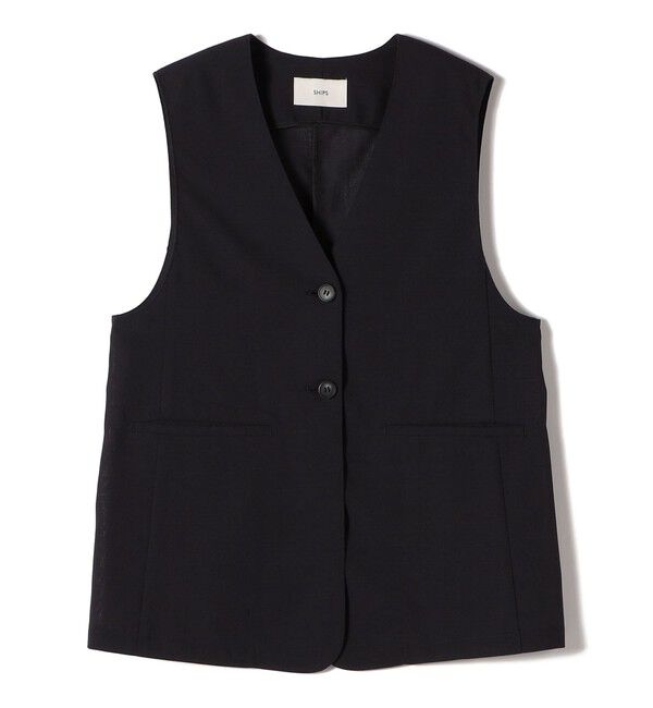 SHIPS for women「〈防シワ加工〉チノ ウール ボタン ジレ」|ベスト・ジレ|