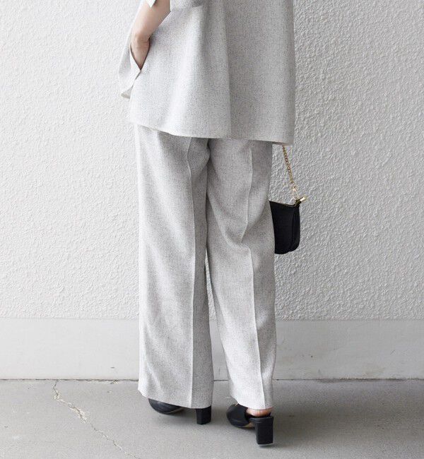 SHIPS any「SHIPS any:〈洗濯機可能〉ツイード ライク マリン パンツ［NAVY BLUE］」|スラックス|