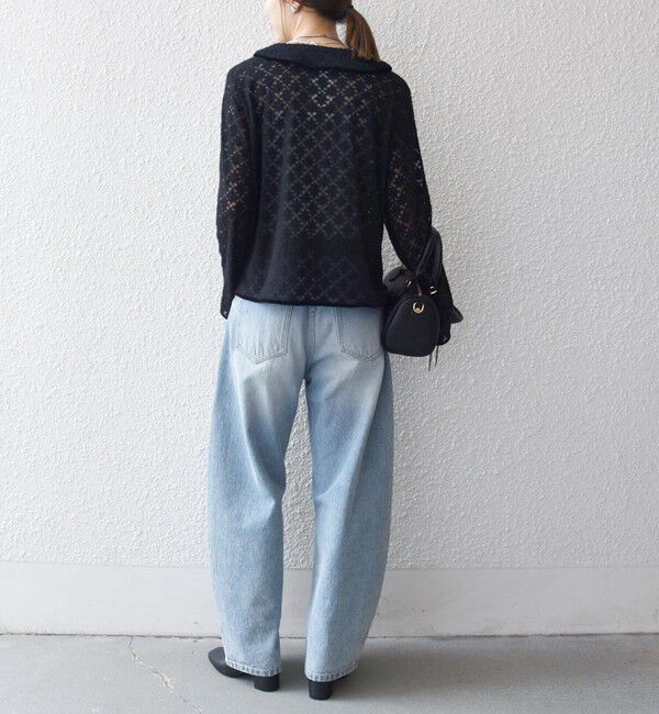 SHIPS any「SHIPS any:〈手洗い可能〉起毛 レース パイピング プルオーバー」|Tシャツ・カットソー|