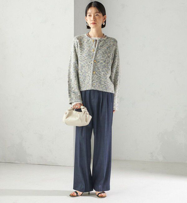 SHIPS for women「〈手洗い可能〉ミックス ヤーン ニット ジャケット」|カーディガン|