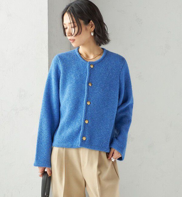 SHIPS for women「〈手洗い可能〉ミックス ヤーン ニット ジャケット」|カーディガン|