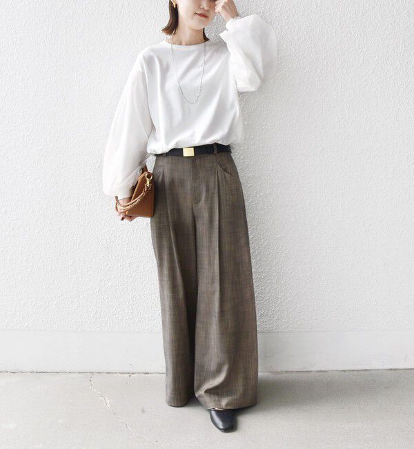 SHIPS for women「《一部追加予約》【WEB限定】〈手洗い可能〉シアー コンビ 裾 ドロスト プルオーバー」|プルオーバー|