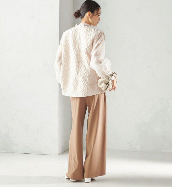 SHIPS for women「〈洗濯機可能〉ストレッチ ツイル イージー タック パンツ」|その他|