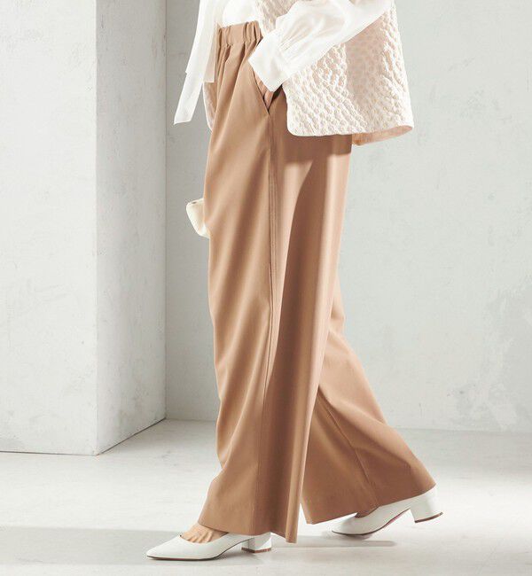 SHIPS for women「〈洗濯機可能〉ストレッチ ツイル イージー タック パンツ」|その他|