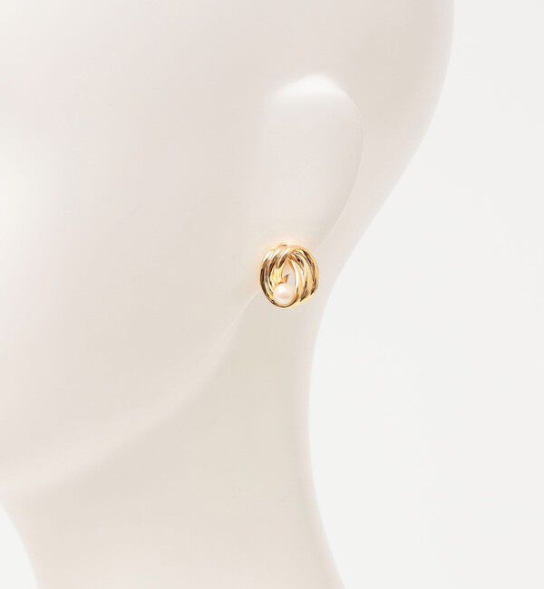 quaranciel「quaranciel: ツイスト イミテーション パール イヤリング」|イヤリング|