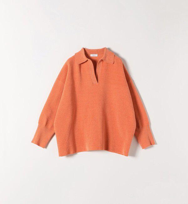 SHIPS any「SHIPS any:〈手洗い可能〉モールヤーン スキッパー ポロ ニット プルオーバー」|ニット・セーター|