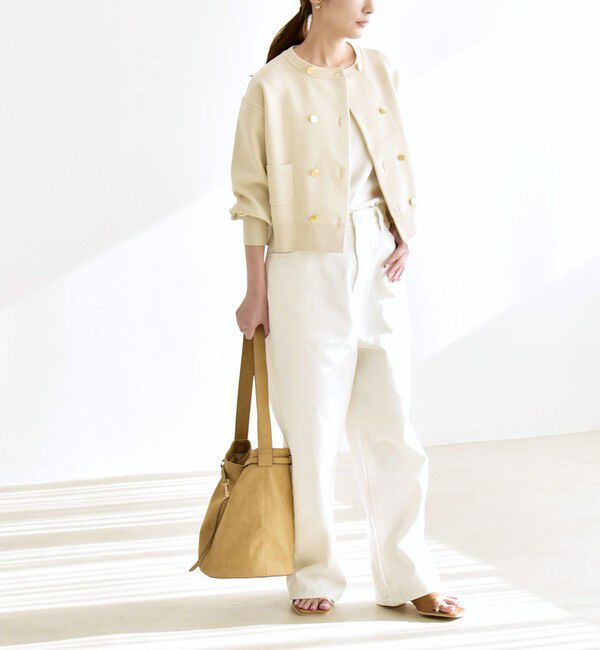 quaranciel「《一部追加予約》quaranciel:〈洗濯機可能〉ハイライズ ルーズ ワイド デニム パンツ」|デニム|