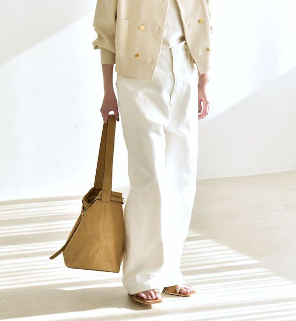 quaranciel「《一部追加予約》quaranciel:〈洗濯機可能〉ハイライズ ルーズ ワイド デニム パンツ」|デニム|