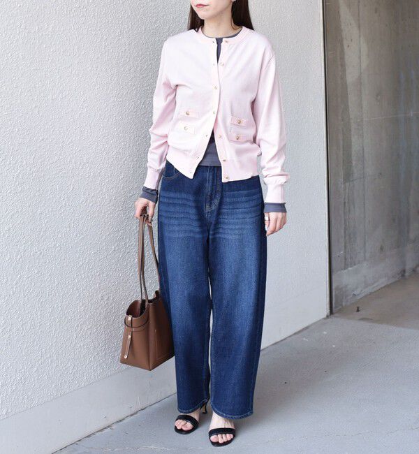 SHIPS Colors 「SHIPS Colors:〈接触冷感・手洗い可能〉14ゲージ クルーネック カーディガン◇」|カーディガン|