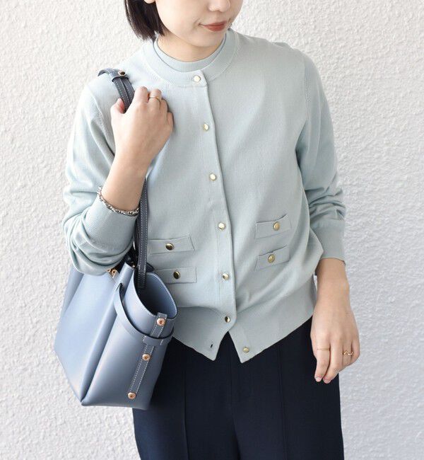 SHIPS Colors 「SHIPS Colors:〈接触冷感・手洗い可能〉14ゲージ クルーネック カーディガン◇」|カーディガン|