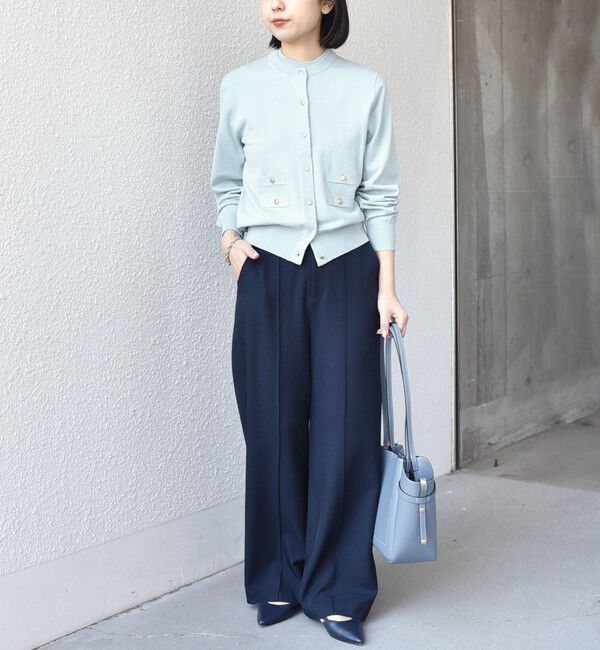 SHIPS Colors 「SHIPS Colors:〈接触冷感・手洗い可能〉14ゲージ クルーネック カーディガン◇」|カーディガン|