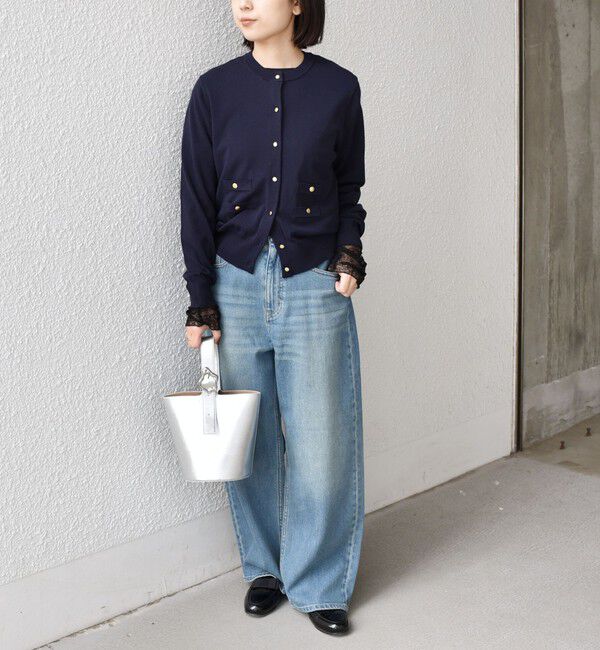 SHIPS Colors 「SHIPS Colors:〈接触冷感・手洗い可能〉14ゲージ クルーネック カーディガン◇」|カーディガン|