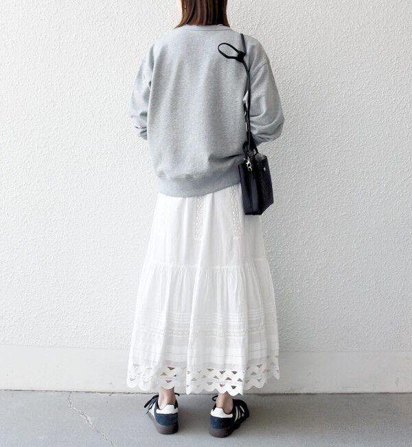 SHIPS any「《一部追加予約》SHIPS any:〈洗濯機可能〉キャンブリック レース ギャザー ボリューム スカート」|スカート|