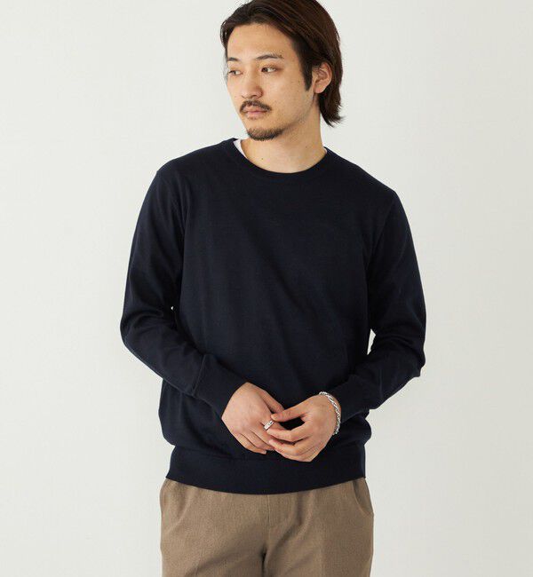 SHIPS Colors 「SHIPS Colors:〈洗濯機可能〉14ゲージ 天竺 クルーネック ニット」|ニット・セーター|