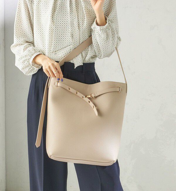 SHIPS for women「【WEB限定】ハトメ ベルト ワンショルダー バッグ M」|トートバッグ|