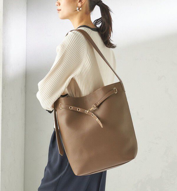 SHIPS for women「【WEB限定】ハトメ ベルト ワンショルダー バッグ M」|トートバッグ|
