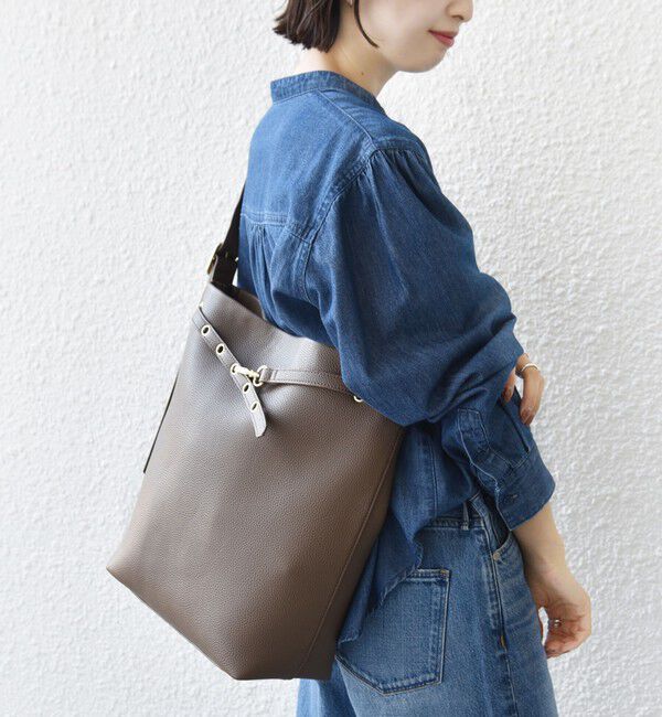 SHIPS for women「【WEB限定】ハトメ ベルト ワンショルダー バッグ M」|トートバッグ|