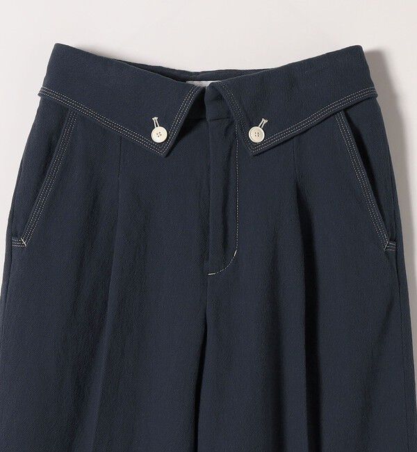 SHIPS any「SHIPS any:〈洗濯機可能〉カルゼ ターンバック ハイウエスト テーパード パンツ」|その他|