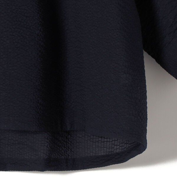 SHIPS for women「〈手洗い可能〉サッカー 裾 ドロスト メタル ボタン シャツ」|シャツ・ブラウス|