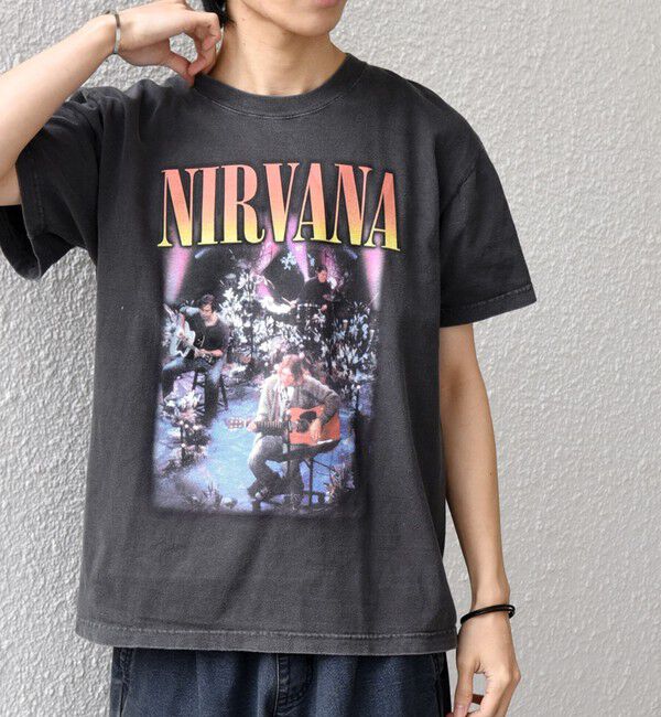 SHIPS any「GOOD ROCK SPEED: ミュージック グラフィック プリント バンド Tシャツ 26SS◇」|Tシャツ・カットソー|ブラック