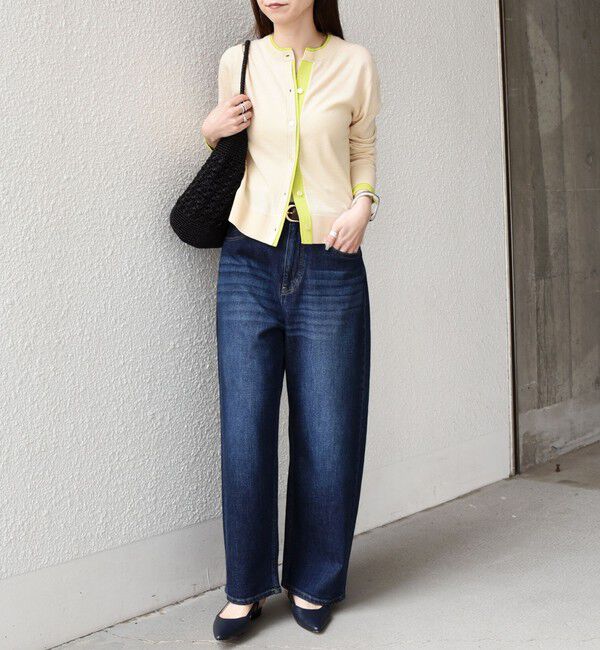 SHIPS Colors 「《予約》SHIPS Colors:〈手洗い可能〉配色 ニット クルーネック カーディガン◆」|カーディガン|