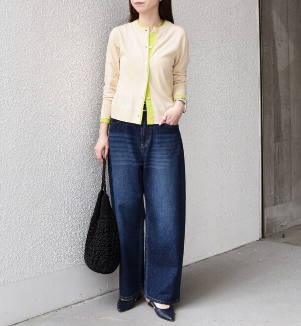 SHIPS Colors 「《予約》SHIPS Colors:〈手洗い可能〉配色 ニット クルーネック カーディガン◆」|カーディガン|